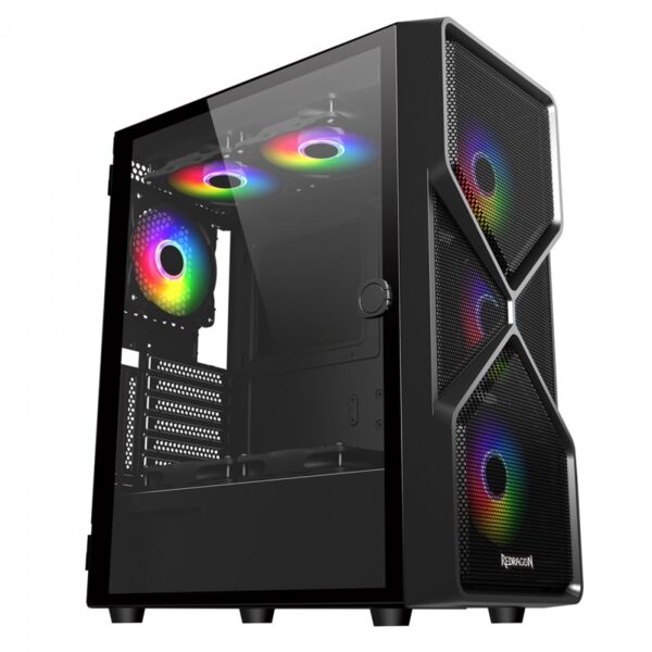 Gabinete Gamer Redragon Superion, Mid Tower, Vidro Temperado, Black, ATX, Sem Fonte, Sem Fan, GC-MB211 - Imagem 2