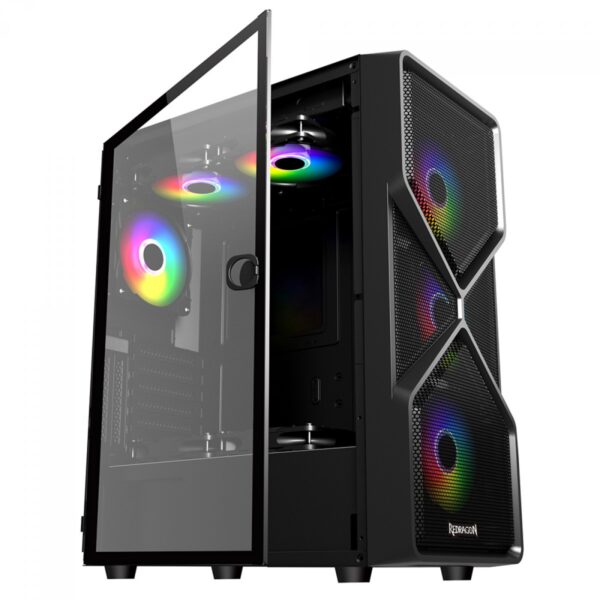 Gabinete Gamer Redragon Superion, Mid Tower, Vidro Temperado, Black, ATX, Sem Fonte, Sem Fan, GC-MB211 - Imagem 4