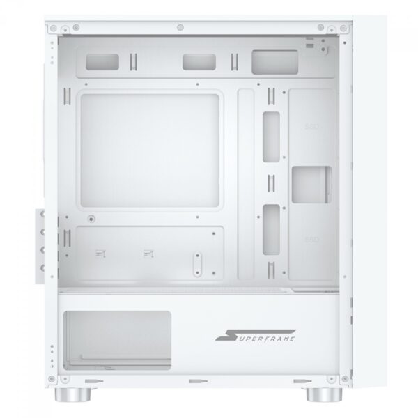 Gabinete Gamer SuperFrame Wind, Mid Tower, Vidro Temperado, M-ATX, White, Sem Fonte, Com 3 Fans - Imagem 5