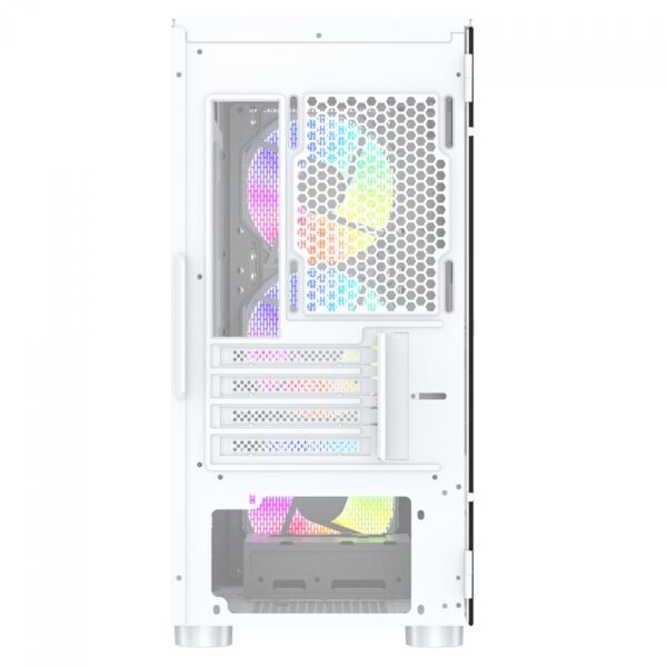 Gabinete Gamer SuperFrame Wind, Mid Tower, Vidro Temperado, M-ATX, White, Sem Fonte, Com 3 Fans - Imagem 4