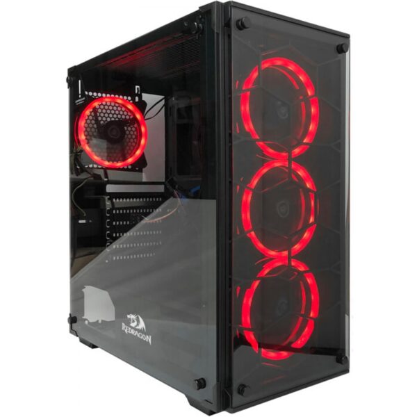 Gabinete Gamer Redragon, Wheel Jack, Mid Tower, Vidro Temperado, Black, Sem Fonte, Sem Fan, GC-606BK - Imagem 4