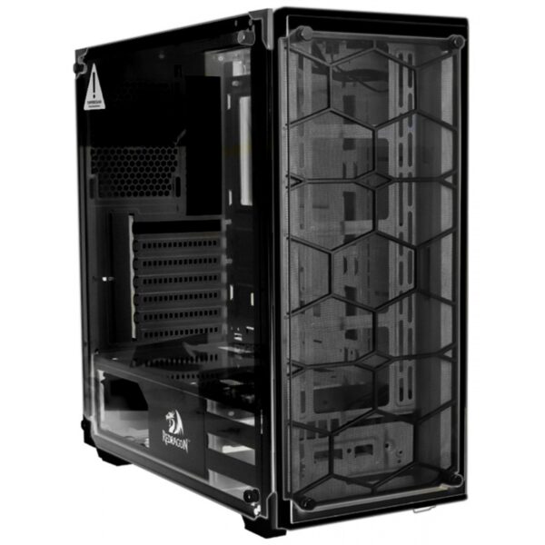 Gabinete Gamer Redragon, Wheel Jack, Mid Tower, Vidro Temperado, Black, Sem Fonte, Sem Fan, GC-606BK - Imagem 7