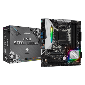 Placa Mãe ASRock B450M Steel Legend, Chipset B450, AMD AM4, mATX, DDR4