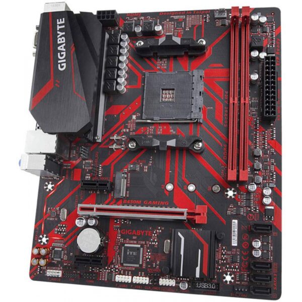 Placa Mãe Gigabyte B450M Gaming, Chipset B450, AMD AM4, mATX, DDR4 - Imagem 3