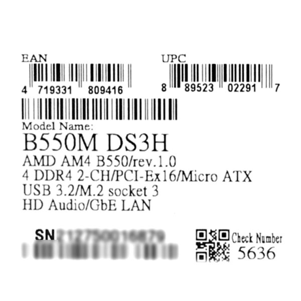 Placa Mãe Gigabyte B550M DS3H, Chipset B550, AMD AM4, mATX, DDR4 - Imagem 6