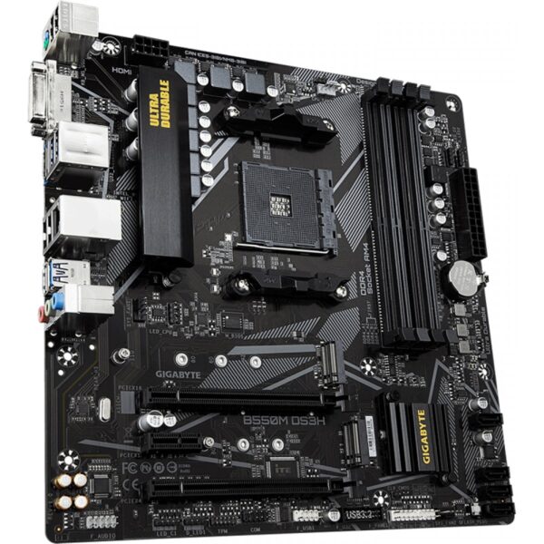 Placa Mãe Gigabyte B550M DS3H, Chipset B550, AMD AM4, mATX, DDR4 - Imagem 4